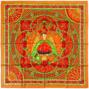 RARE! NWT Hermes Scarf Carré 90 "Lumbers de Paris" in Orange